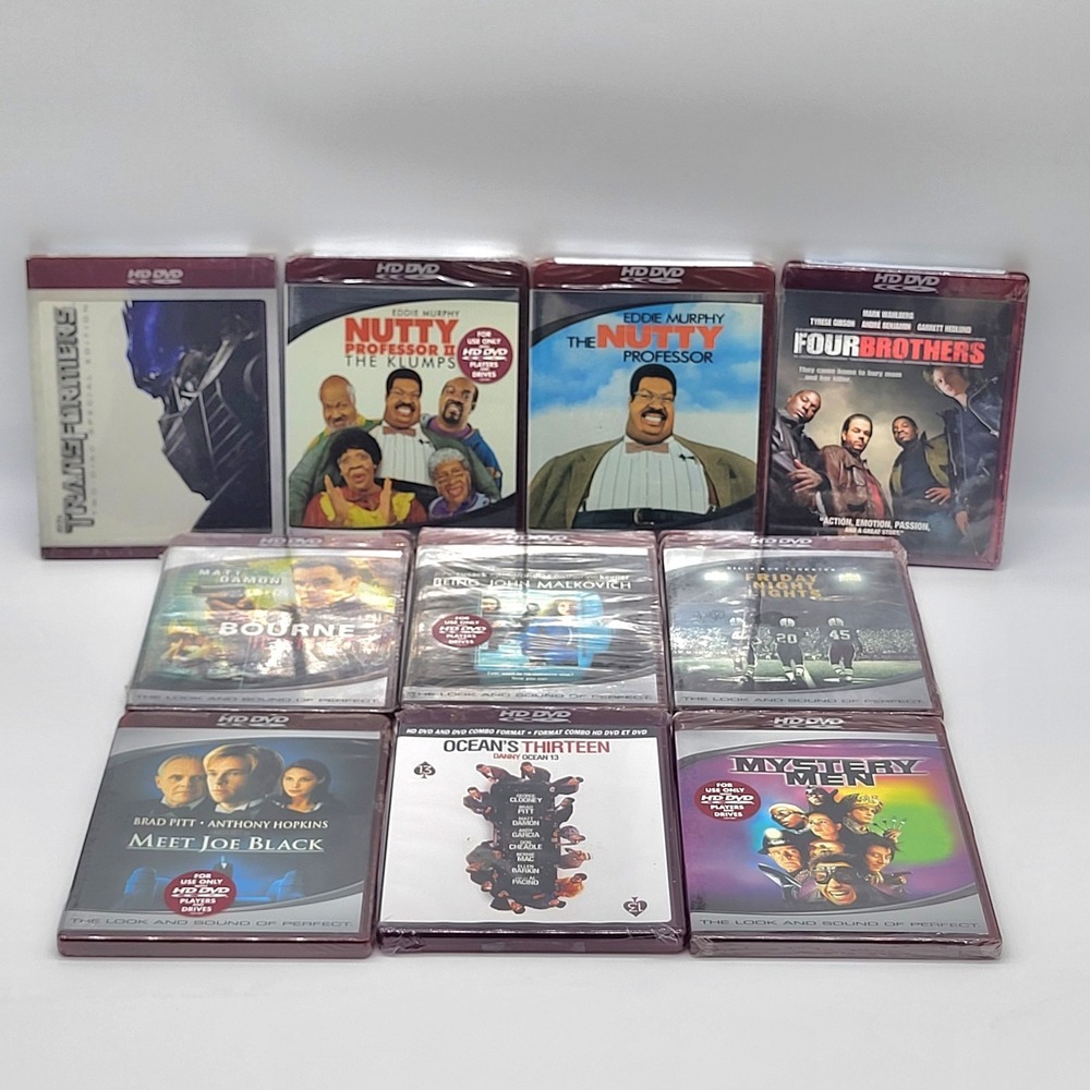 HD DVD Factory Sealed Movie Lot 10 Titles Bourne Identity Transformers & More